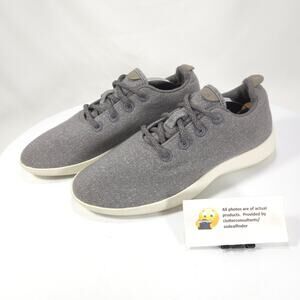 Allbirds Wool Runner Lace Up Athletic Running Shoe Womens Size 9 Gray White